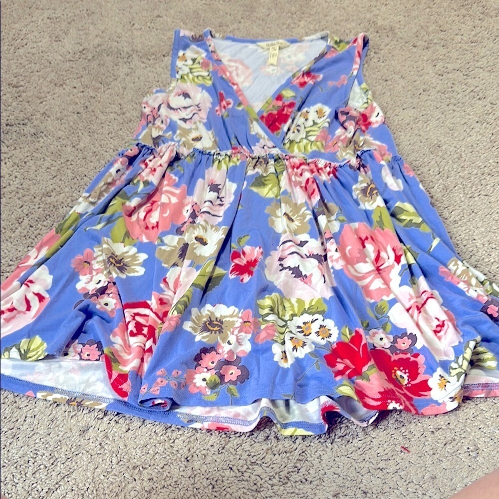 Matilda Jane Floral Wrap Front Tank  Size Small